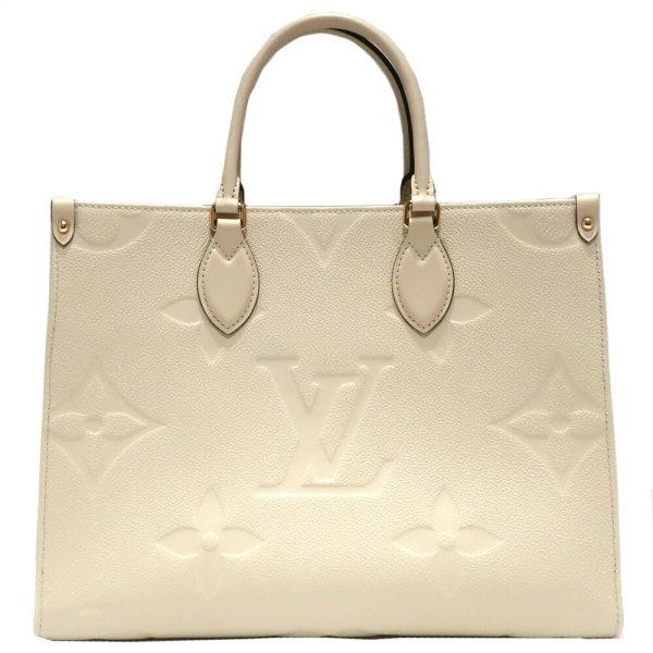 t2403 06 001694tt Louis Vuitton On the Go MM Monogram Empreinte Ivory Tote Bag Handbag