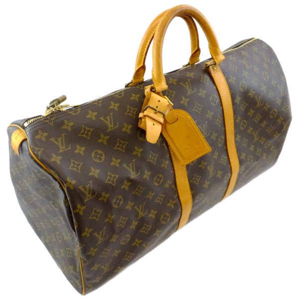 t2404 06 002492kh 10 Louis Vuitton Keepall 55 Bag Monogram Brown Cadena Bag