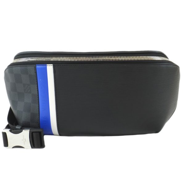 t2405 06hi0161kh Louis Vuitton Bum Bag Body Bag M56610 Epi Damier Graphite Black Shoulder Bag Blue White Waist Pouch Bag