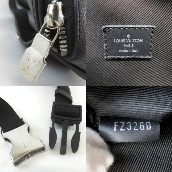 t2405 06hi0161kh 08 Louis Vuitton Bum Bag Body Bag M56610 Epi Damier Graphite Black Shoulder Bag Blue White Waist Pouch Bag