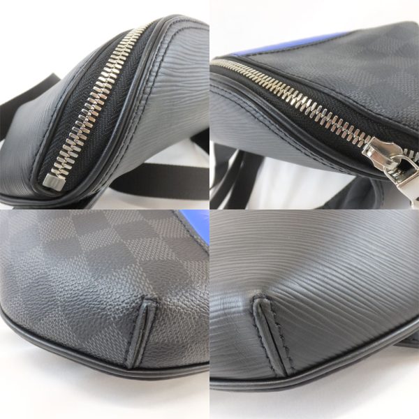 t2405 06hi0161kh 09 Louis Vuitton Bum Bag Body Bag M56610 Epi Damier Graphite Black Shoulder Bag Blue White Waist Pouch Bag