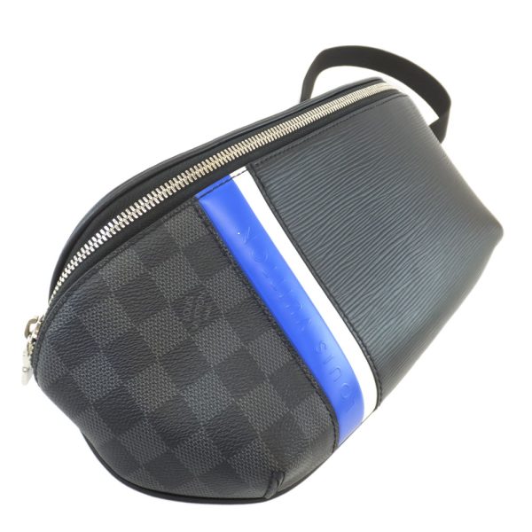 t2405 06hi0161kh b11 Louis Vuitton Bum Bag Body Bag M56610 Epi Damier Graphite Black Shoulder Bag Blue White Waist Pouch Bag