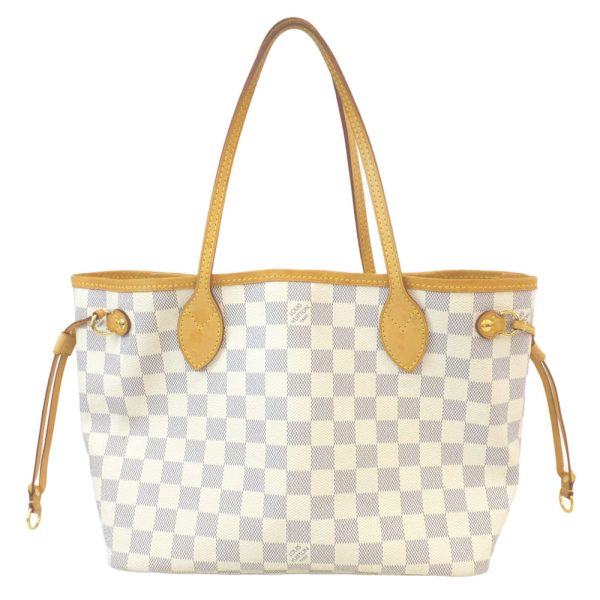 t2406 06 004043kh Louis Vuitton Neverfull PM Tote Bag Damier Azur White