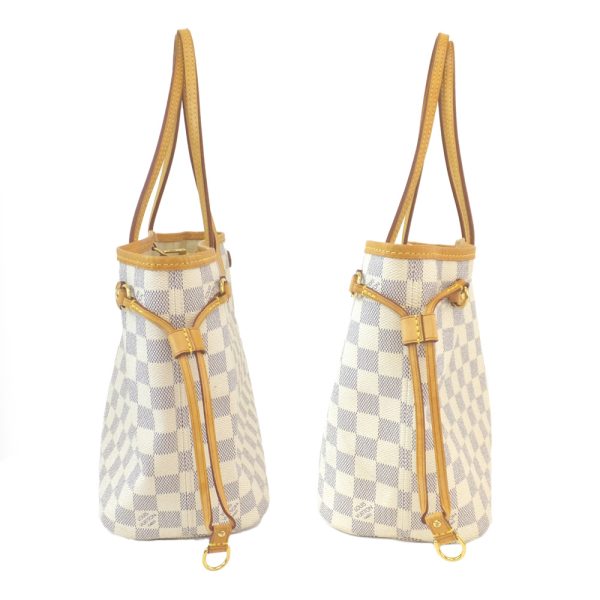 t2406 06 004043kh 02 Louis Vuitton Neverfull PM Tote Bag Damier Azur White