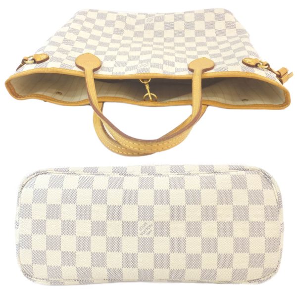 t2406 06 004043kh 03 Louis Vuitton Neverfull PM Tote Bag Damier Azur White