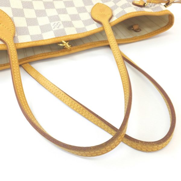 t2406 06 004043kh 06 Louis Vuitton Neverfull PM Tote Bag Damier Azur White