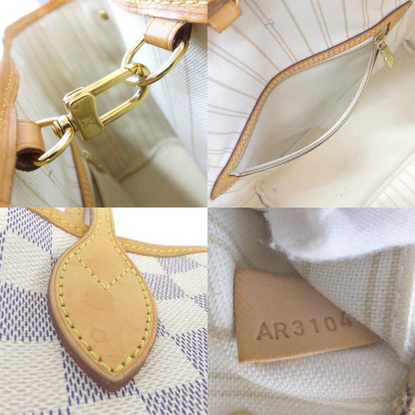 t2406 06 004043kh 08 Louis Vuitton Neverfull PM Tote Bag Damier Azur White