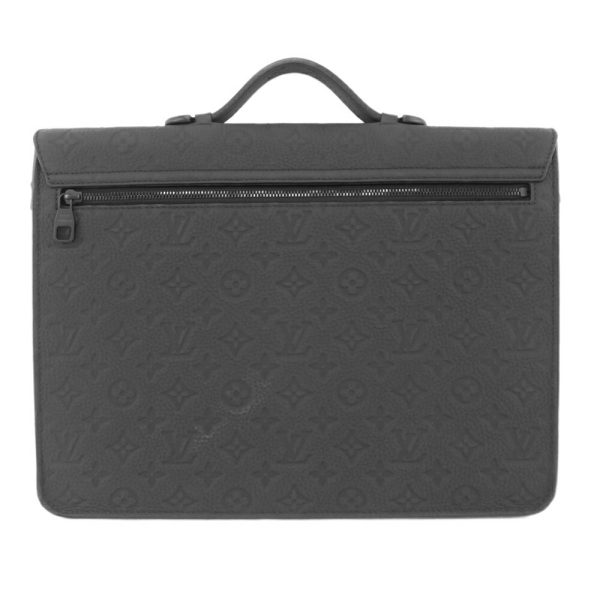 t2407 06 004887kh 01 Louis Vuitton S Lock Black Taurillon Top Handle Shoulder Bag