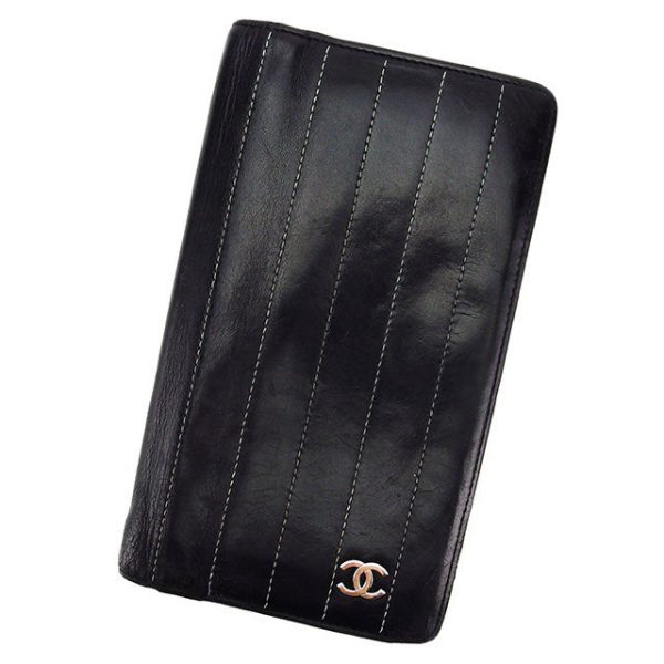 t2709 Chanel Long Wallet Black t2709s