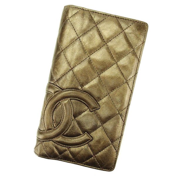 t2957 Chanel Long Wallet Cambon Line Bronze t2957s