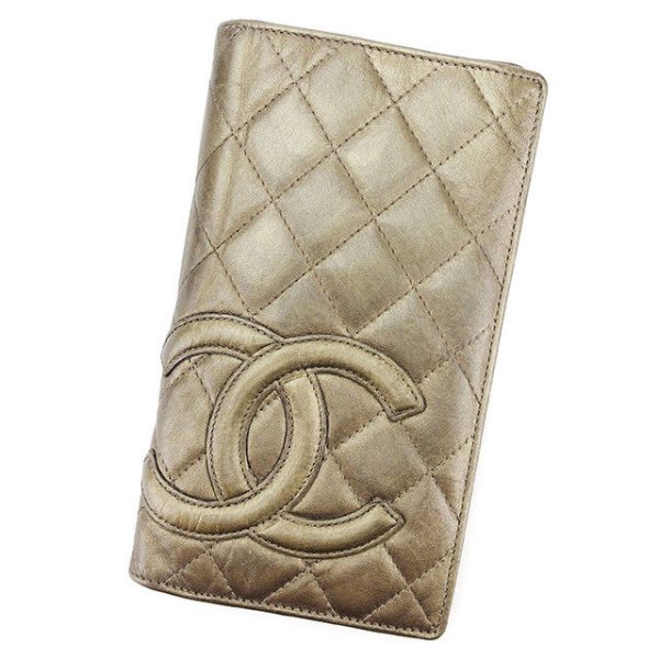 t3003 CHANEL Long Wallet BifCambon Line Bronze T3003