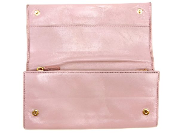 t3664 3 Miu Miu Long Wallet Pink