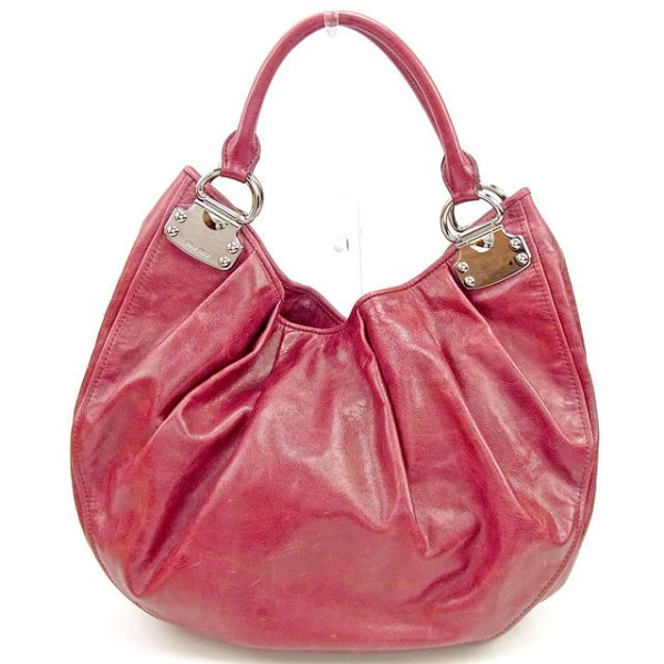 t373 Miu Miu Tote Bag Shoulder Bag Tucked Wine Antique Bag