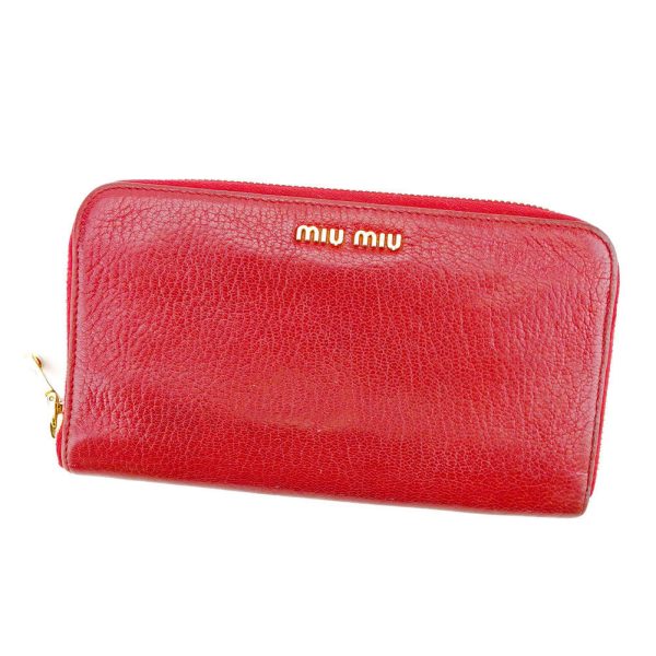 t4048 Miu Miu long wallet red t4048