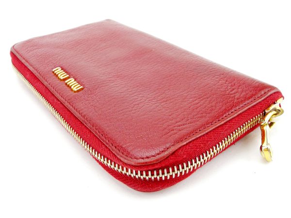 t4048 3 Miu Miu long wallet red t4048