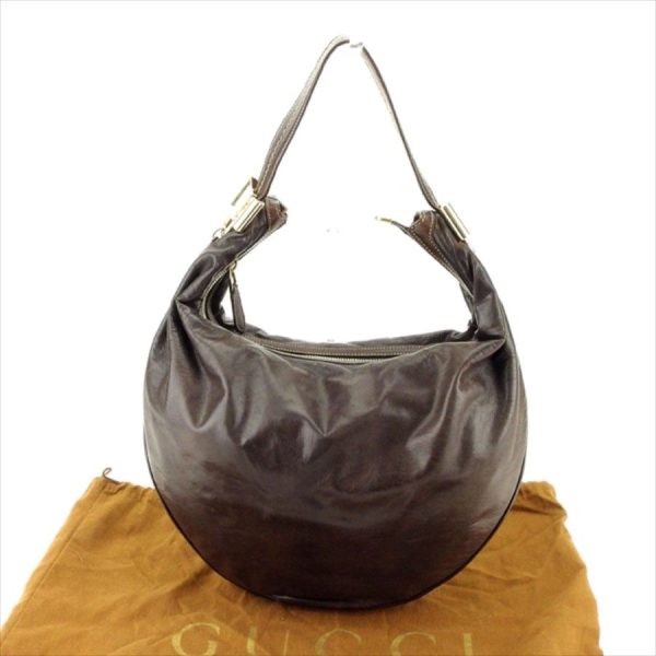 t5005 Gucci Handbag One Shoulder Brown Ribbon Motif