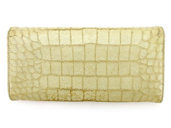 t5508 1 Miu Miu Long Wallet Crocodile Beige Green