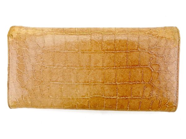 t5621 1 Miu Miu long wallet crocodile beige pink T5621