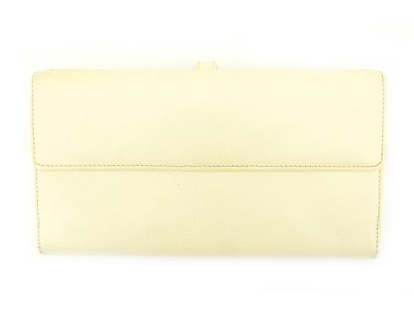 t6375 1 Chanel Long Wallet W Hook Coco Button Beige Yellow