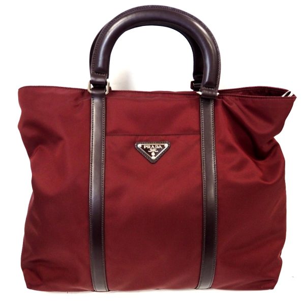 th965301 4 Prada Tote Bag 2way Shoulder Bag Nylon Bordeaux