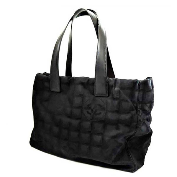 tn160224td01 1 Chanel Line Tote Bag Black