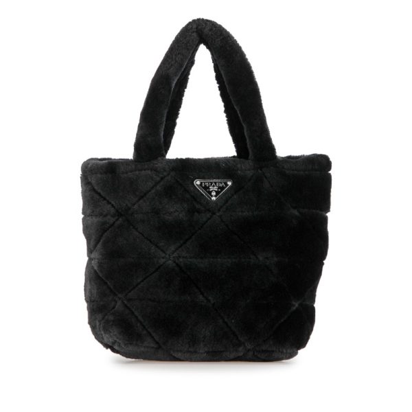 x2nt0gaqncfc7xk6 1 Prada triangle plate quilted shearling handbag black