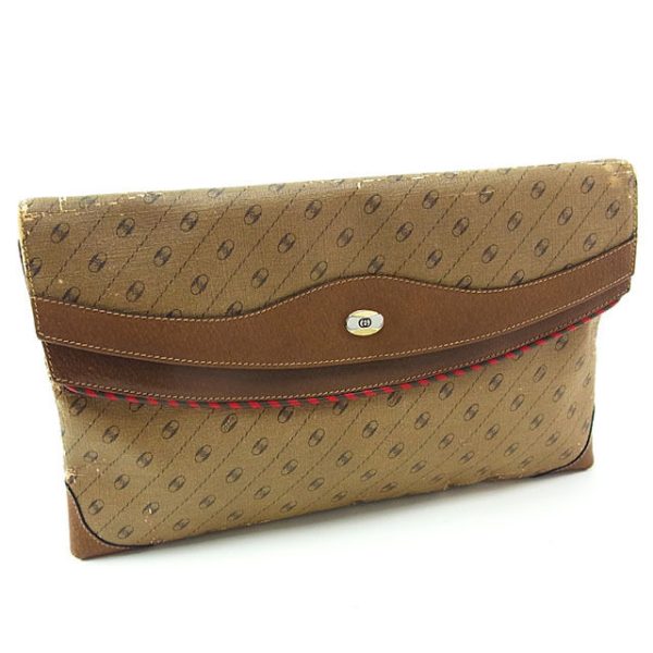 y2106 Gucci Shoulder Bag Clutch Bag GG Beige Brown Bag