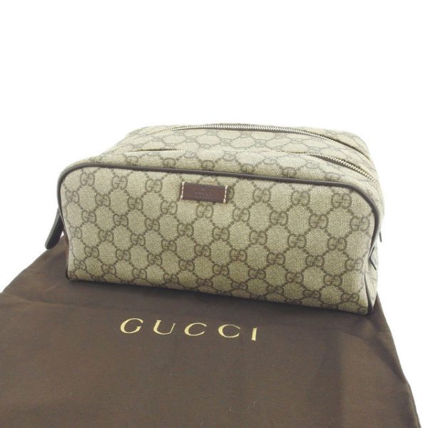 y3717 Gucci Pouch Shoulder Bag GG Pattern Beige Brown