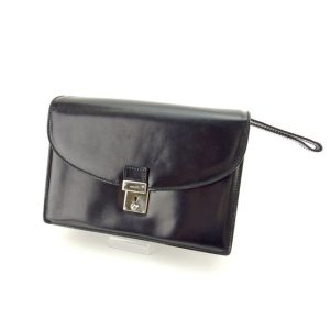 y3884 PRADA Shoulder Bag Leather Black