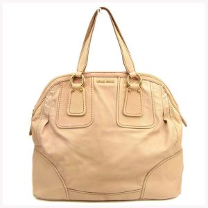 y7547 MCM Visetos 2way Handbag White