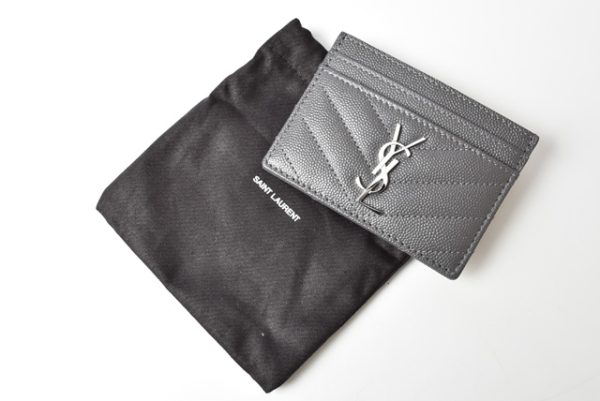 yal 201104 708 4 6 Saint Laurent Card Case Monogram Black