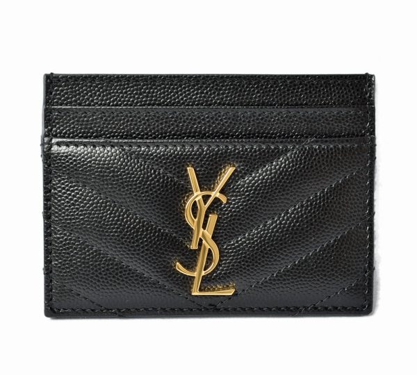 yal 201104 708 5 1 Saint Laurent Card Case Monogram Black