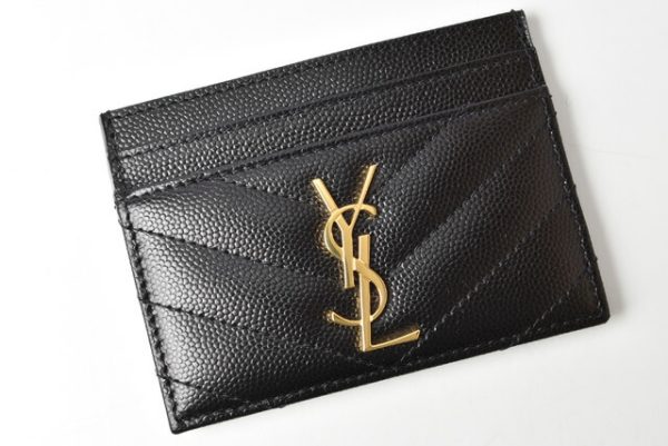 yal 201104 708 5 2 Saint Laurent Card Case Monogram Black