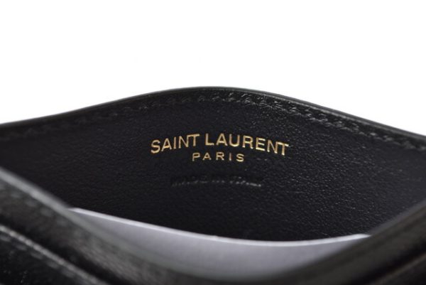 yal 201104 708 5 4 Saint Laurent Card Case Monogram Black