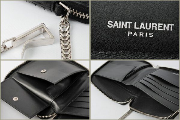 ysl 020 4 Saint Laurent Wallet BoClassic Python Black