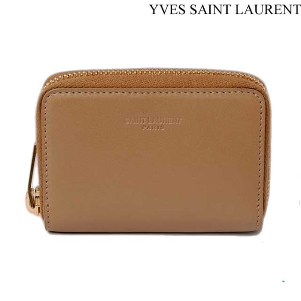 ysl 040 15 1 Saint Laurent Paris Coin Case BoClassic Caramel