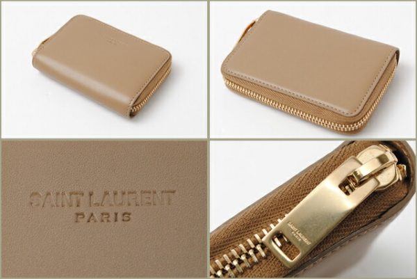 ysl 040 15 2 Saint Laurent Paris Coin Case BoClassic Caramel