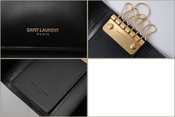 ysl 045 15 2 Saint Laurent Key Case BoClassic Black