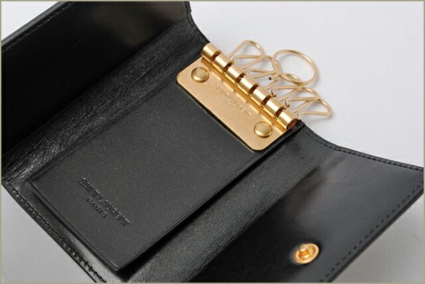 ysl 045 15 3 Saint Laurent Key Case BoClassic Black