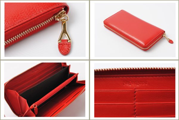 ysl 100 2 Yves Saint Laurent Long Wallet Rouge Red