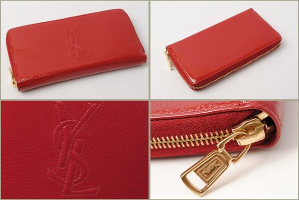 ysl 16 008 2 Saint Laurent Wallet Patent Red