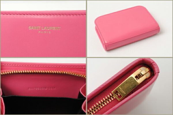 ysl 16 013 2 Saint Laurent Paris Coin Case BoClassic Pink