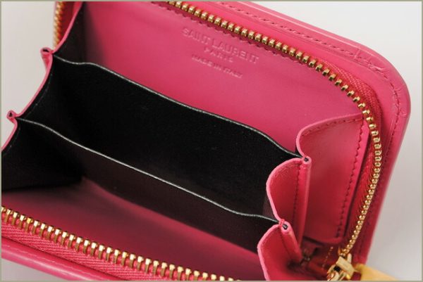 ysl 16 013 3 Saint Laurent Paris Coin Case BoClassic Pink