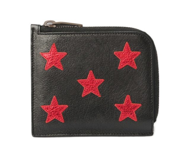 ysl 18 001 1 Saint Laurent Folding Wallet Star Black