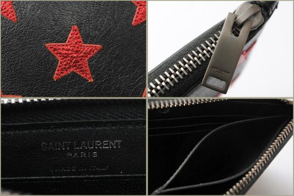 ysl 18 001 6 Saint Laurent Folding Wallet Star Black