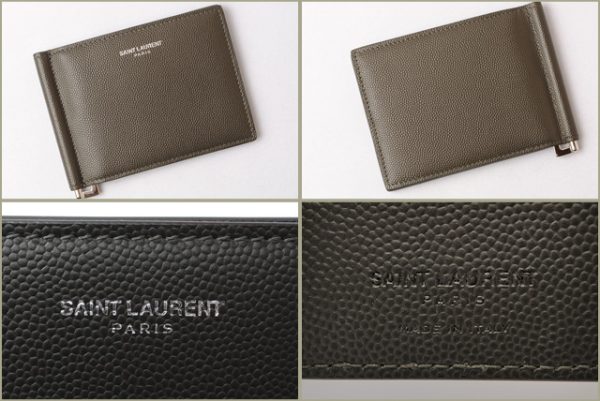 ysl 18 005 3 Saint Laurent Money Clip Army Green