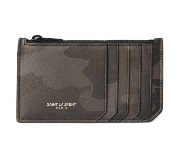 ysl 18 012 1 Saint Laurent Coin Case Ship Pouch Calf Camouflage