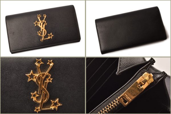 ysl 18 019 4 Saint Laurent Wallet Long Black Star