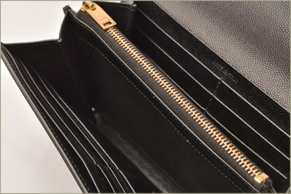 ysl 18 019 7 Saint Laurent Wallet Long Black Star