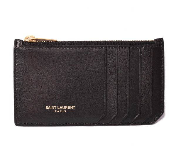 ysl 19 007 1 Saint Laurent Coin Case Card Case Calf Black